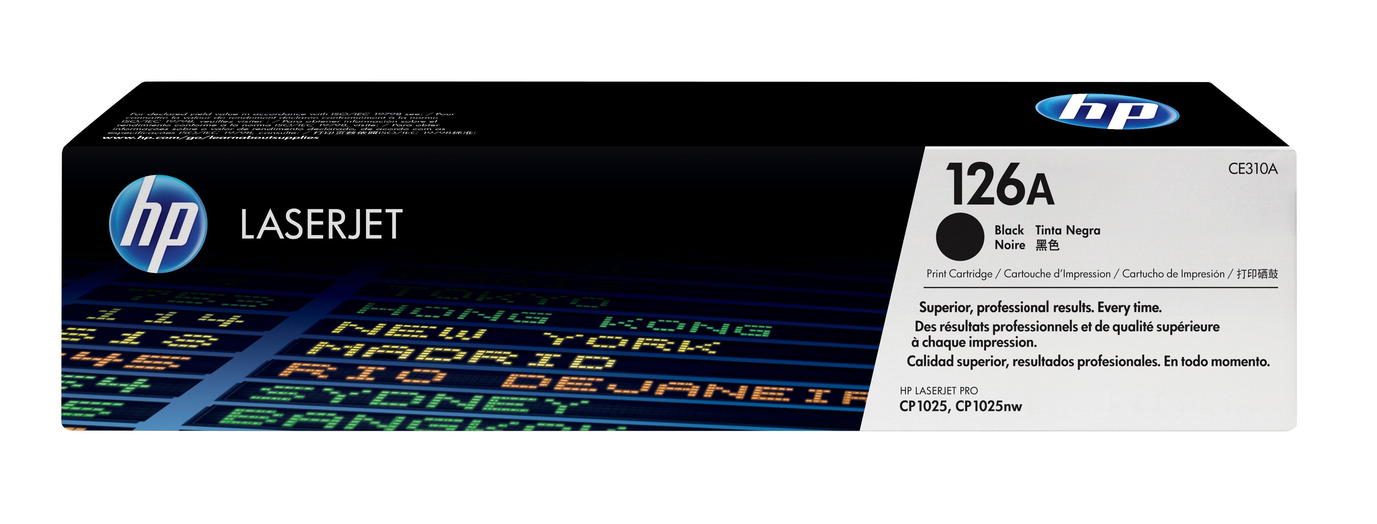 EAN 0884962161128 - HP 126A Black Original LaserJet Toner Cartridge cartucho de tóner 1 pieza(s) imagen 1