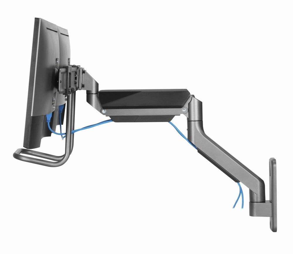 EAN 8716309127660 - Gembird Laikiklis Adjustable wall 2-display mounting arm 17-32inch iki 8kg imagen 11