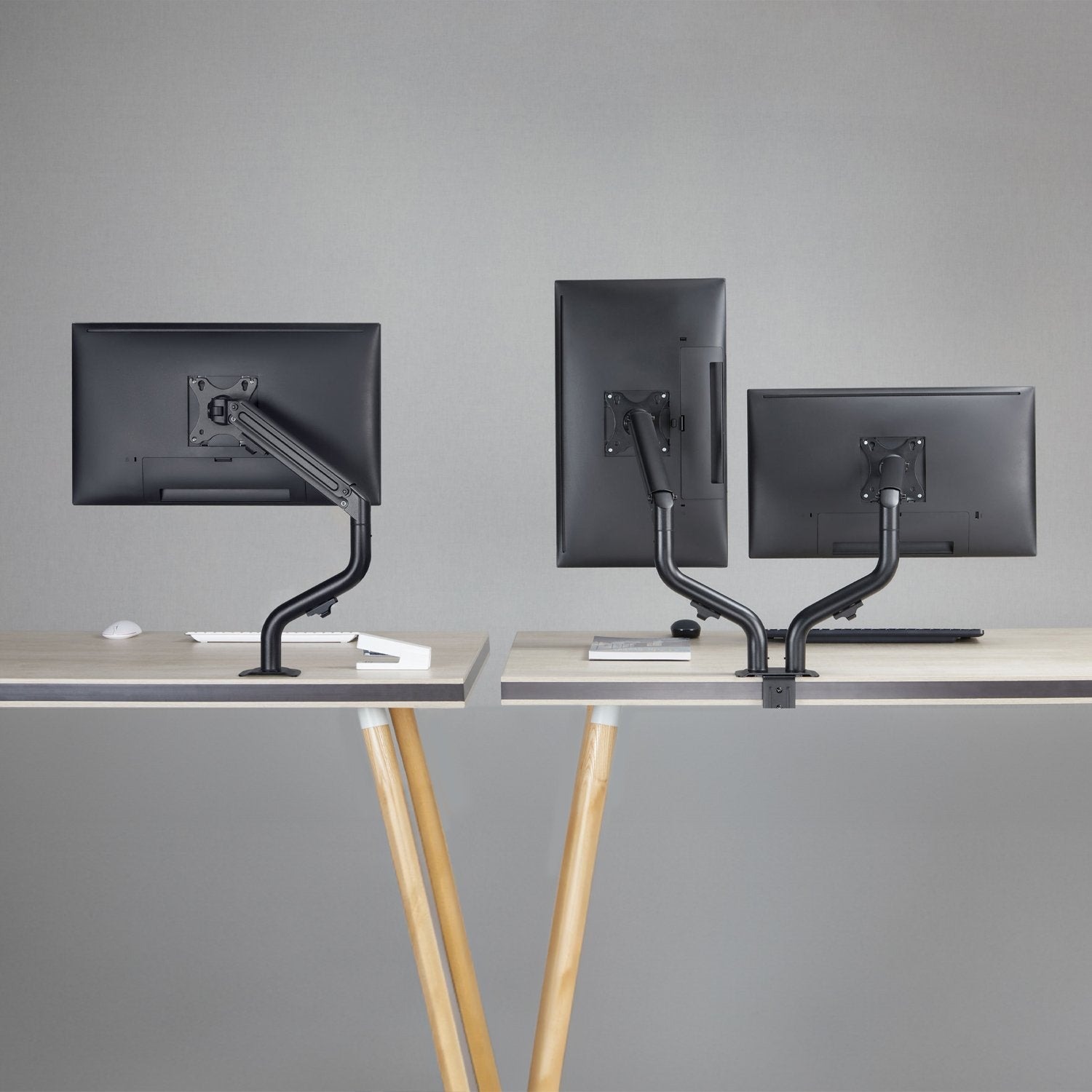 Aisens Soporte De Mesa Eco Contrapeso Giratorio E Inclinable Para Monitor/Tv 8kg (3 Pivotes - 2 Brazos) De 17-32 -