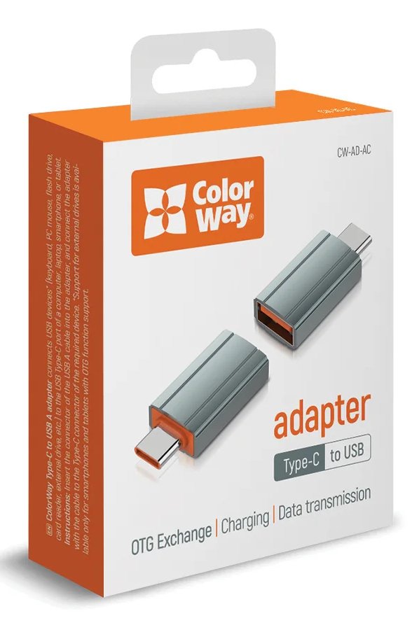 EAN 4823108616401 - Colorway CW-AD-AC cable USB USB 2.0 0 m USB A USB C 0,48 Gbit/s Gris imagen 1