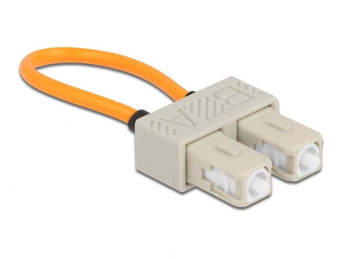 Delock Lwl Loopback Adapter Sc Om1 Multimode Beige