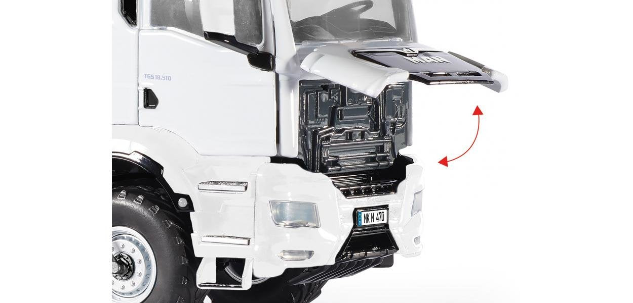 Wiking Man Tgs 18.510 4x4 Bl 2-Eje Tractor, Modelo De Vehículo Blanco 10765200000