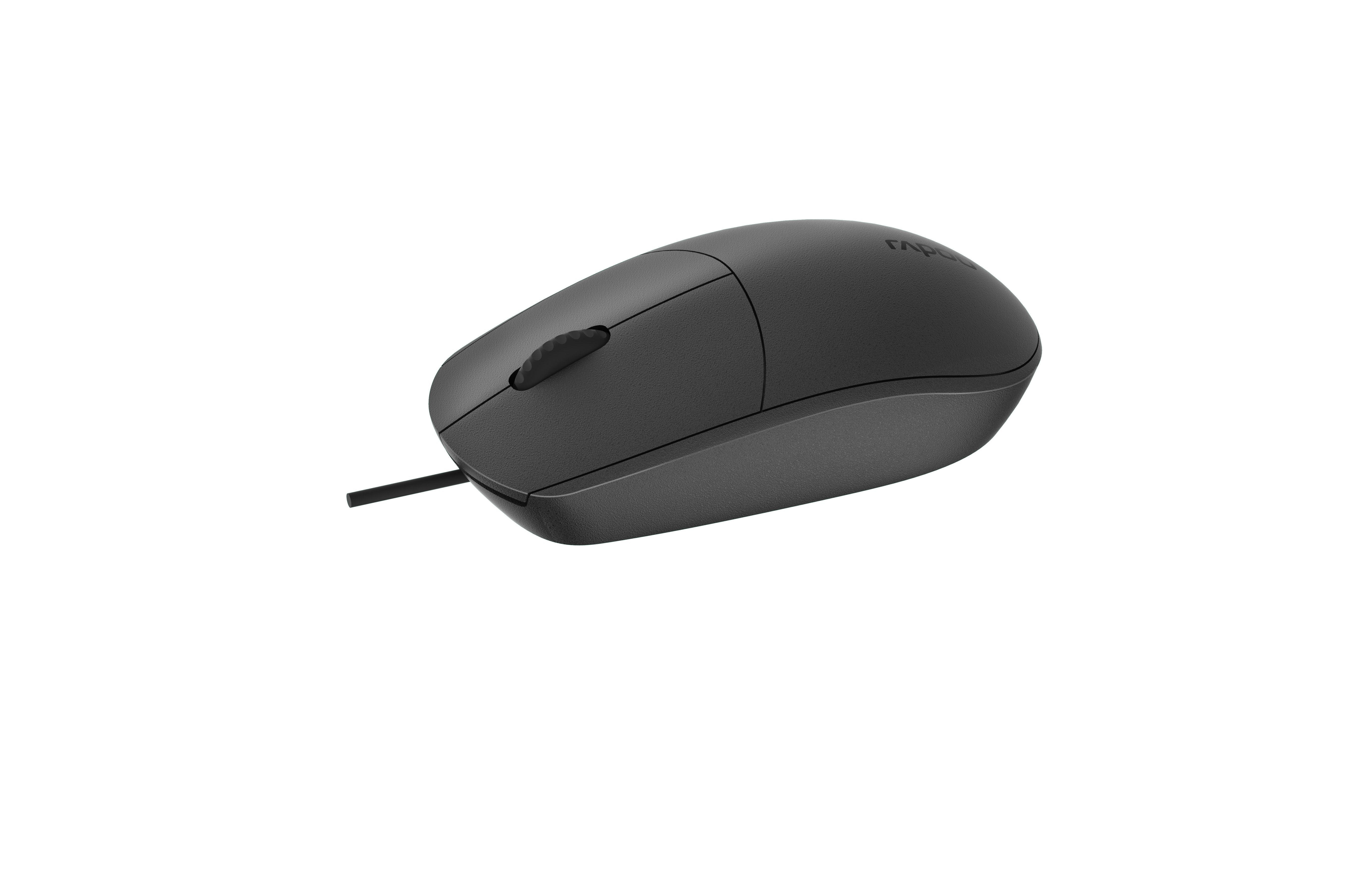 EAN 6940056180506 - Rapoo N100-BK ratón Oficina Ambidextro USB tipo A Óptico 1600 DPI imagen 1