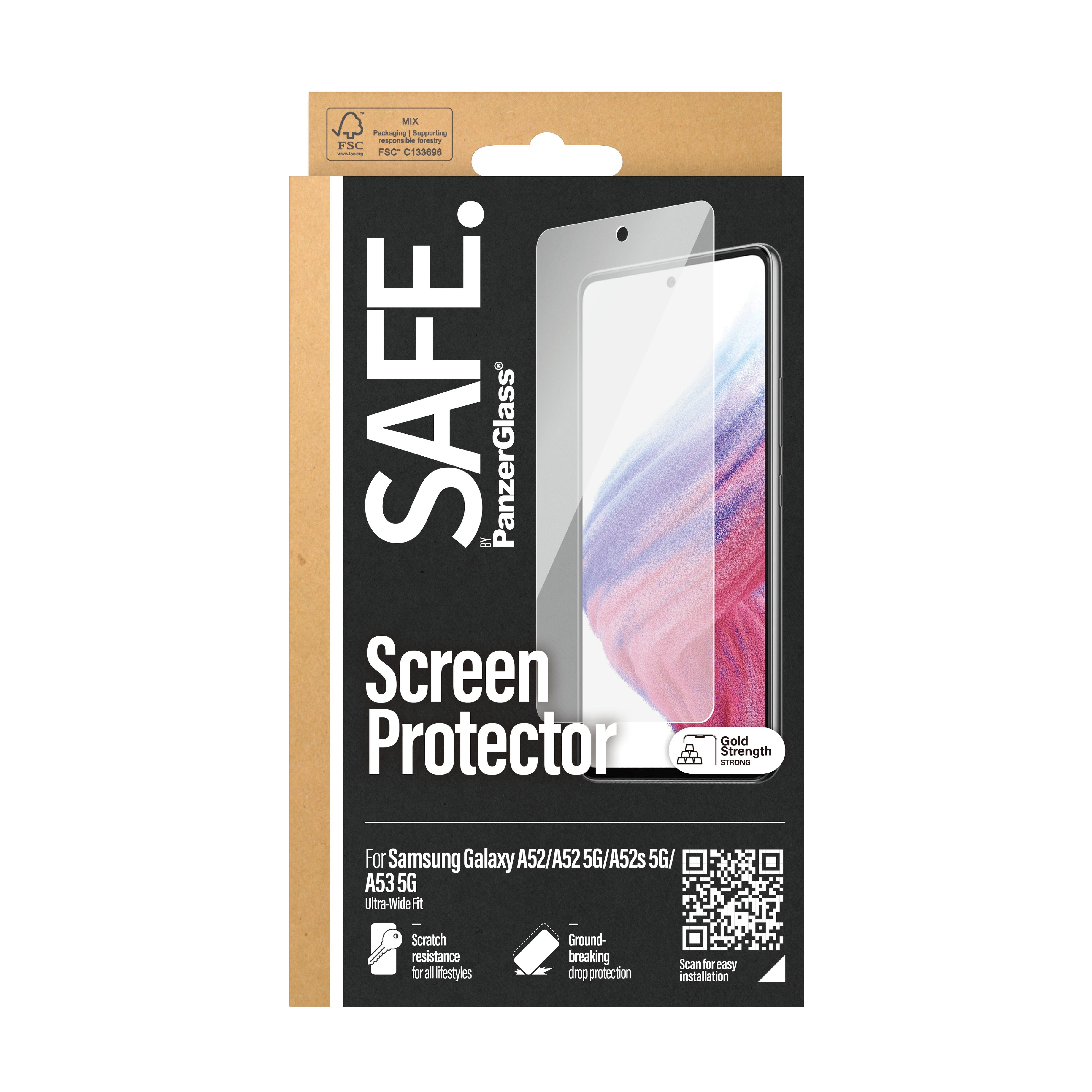 EAN 5711724950575 - PanzerGlass SAFE. by ® Screen Protector Samsung Galaxy A52 | A52 5G | A52s 5G | A53 5G | Ultra-Wide Fit P imagen 3