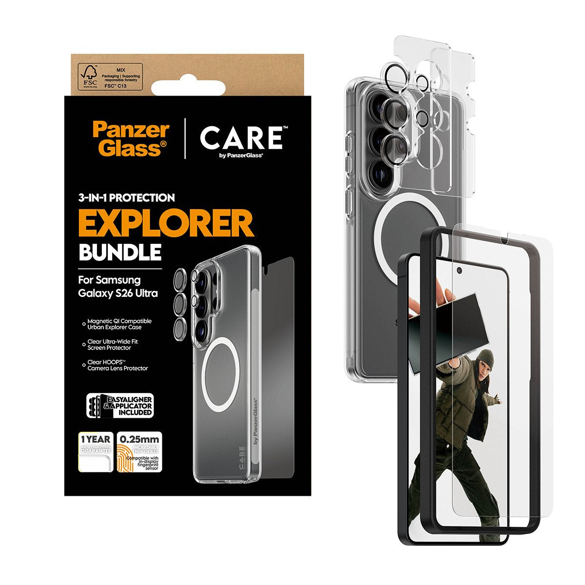 EAN 5715685034527 - PanzerGlass ® | CARE™ by ® 3-in-1 Bundle Samsung Galaxy S26 Ultra Protector de pantalla 1 pieza(s) imagen 5