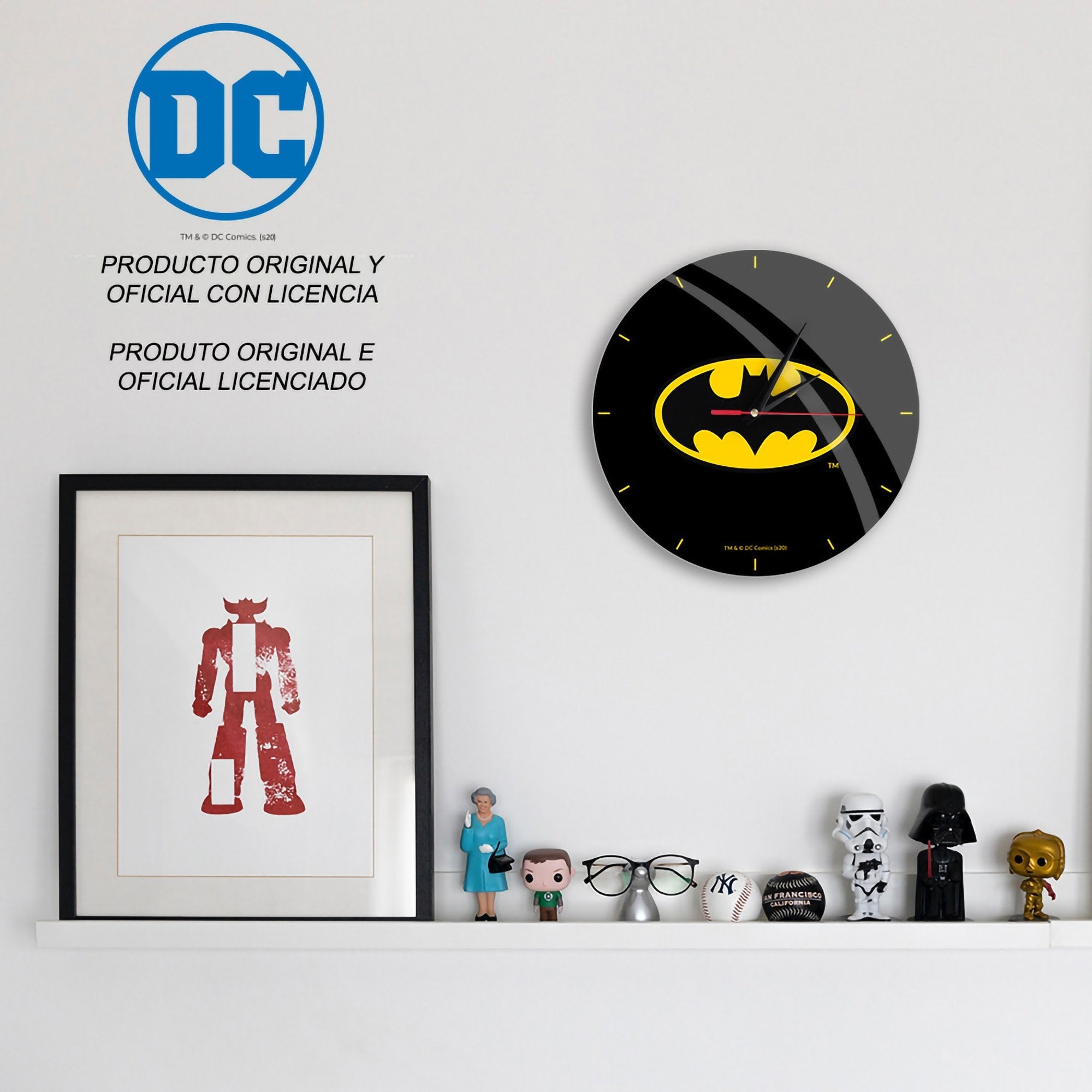 Reloj De Pared Leotec Brillo Batman 004 Negro