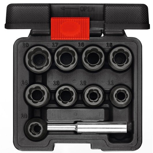 Gedore Juego De Extractores Rojo 1/2", Sw 10-19mm R68003010