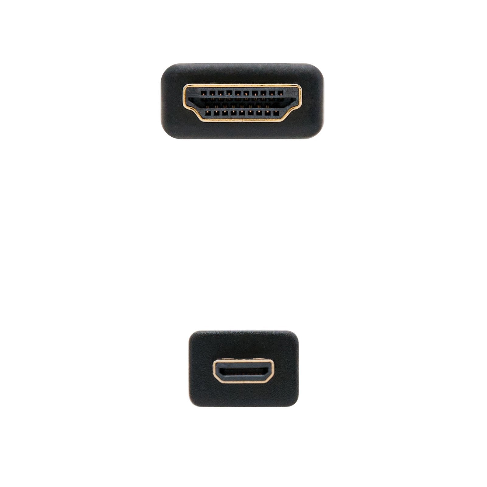 EAN 8433281006522 - Nanocable HDMI, 0.8m cable HDMI 0,8 m HDMI tipo A (Estándar) HDMI tipo D (Micro) Negro imagen 3