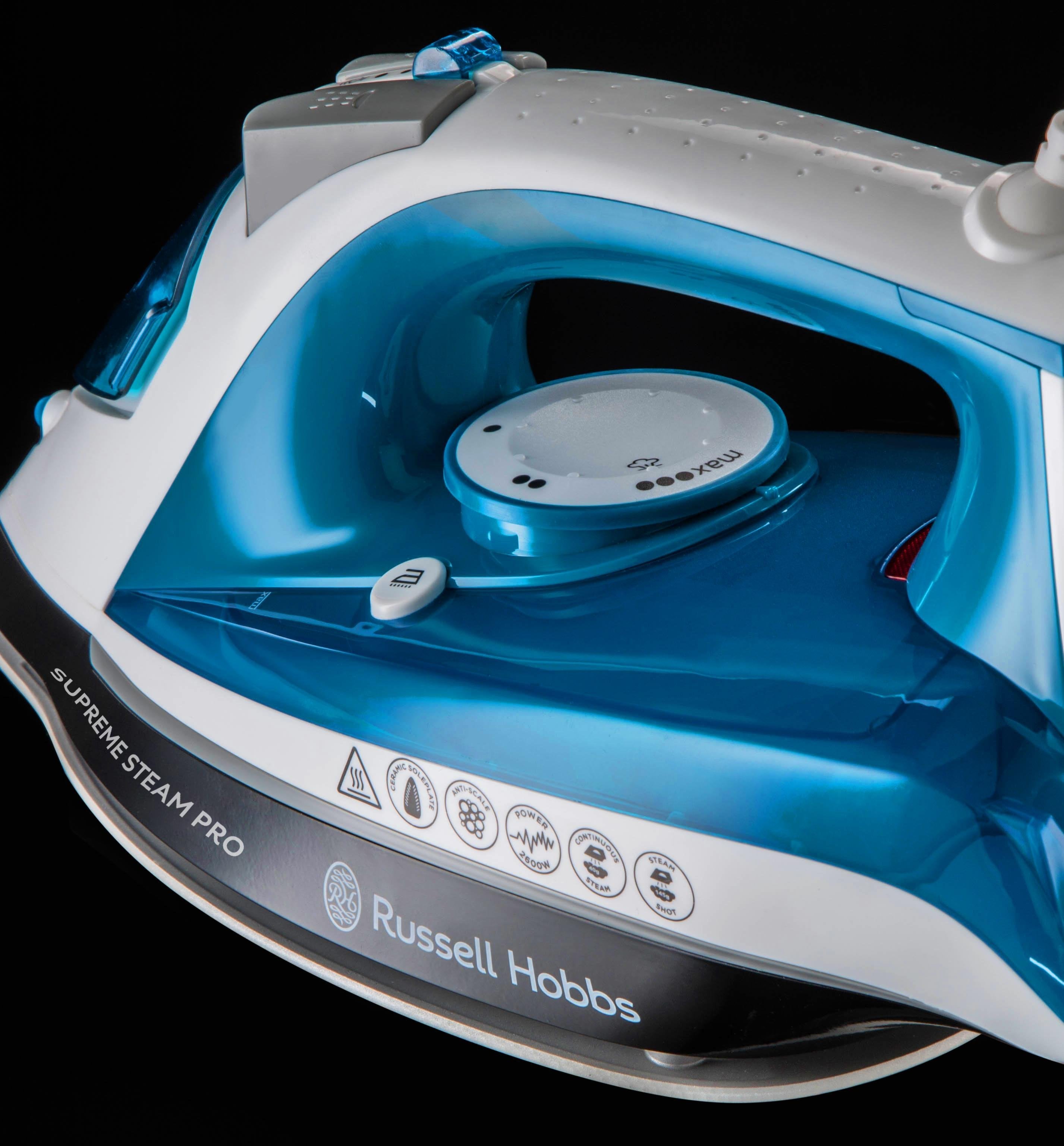 EAN 4008496881178 - Russell Hobbs Supreme Steam Pro 2600 W 0,31 L Suela de cerámica Azul, Blanco imagen 2