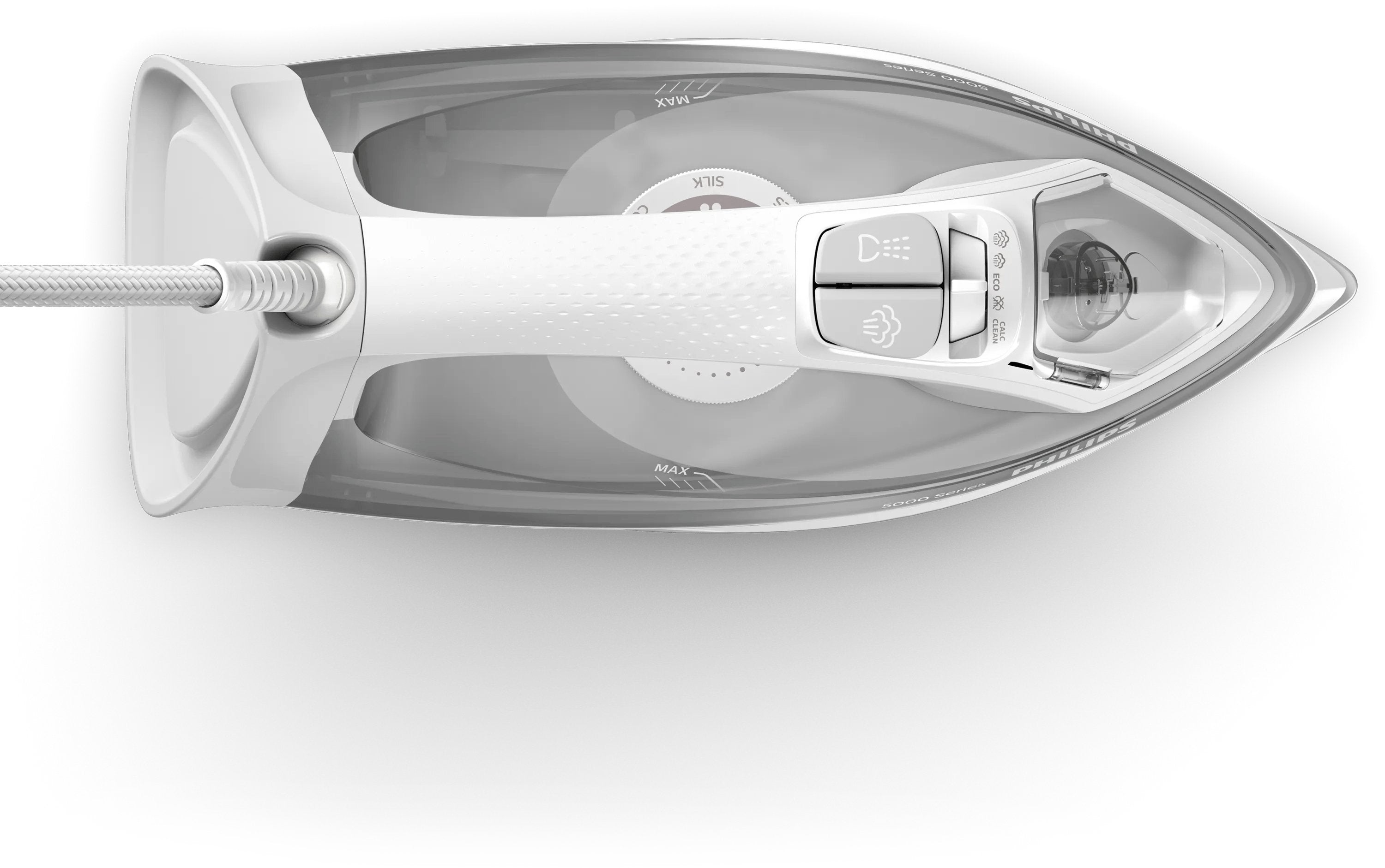 EAN 8710103968047 - Philips 5000 series DST5010/10 plancha Plancha a vapor Suela SteamGlide Plus 2400 W Gris, Blanco imagen 2