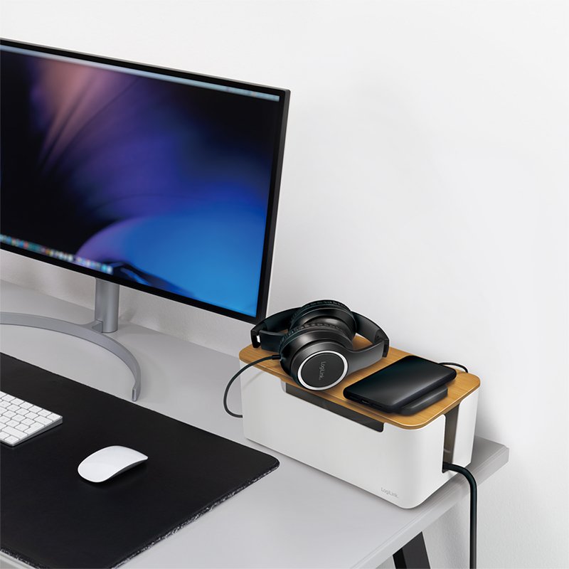 Logilink Kabelbox 320 X 140 X 130 Mm, Weiss