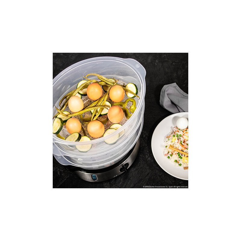 EAN 8435484041096 - Cecotec Vapovita 3000 Inox vaporizador Independiente 800 W Negro, Acero inoxidable, Transparente imagen 10