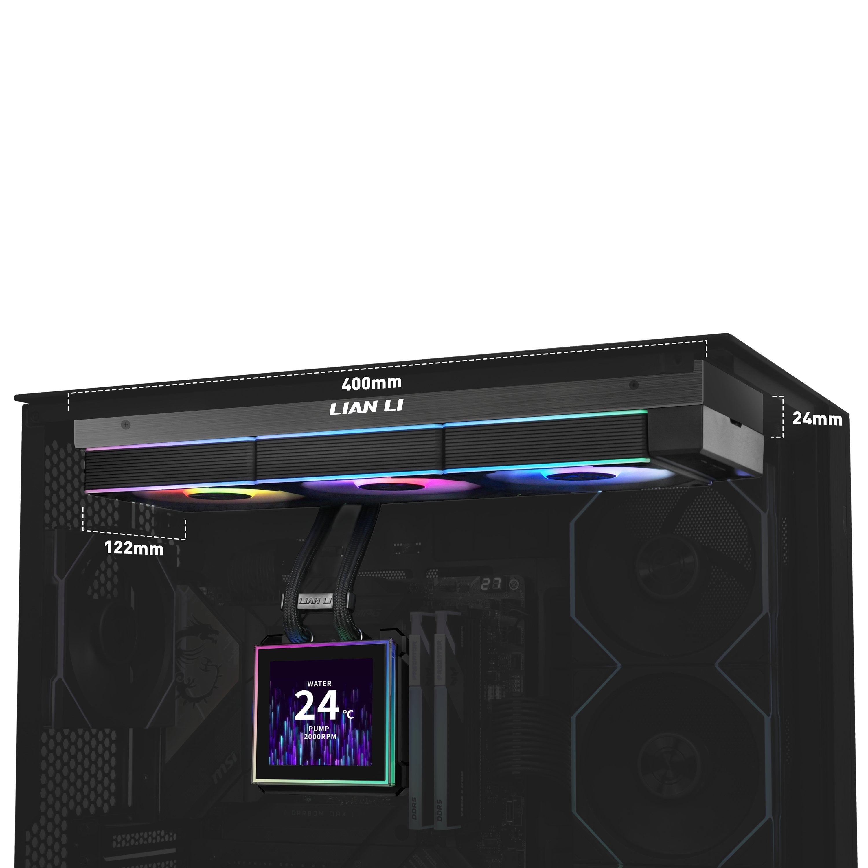 Refrigeracion Liquida Cpu Lianli Hydroshift Ii Lcd-S 360cl B