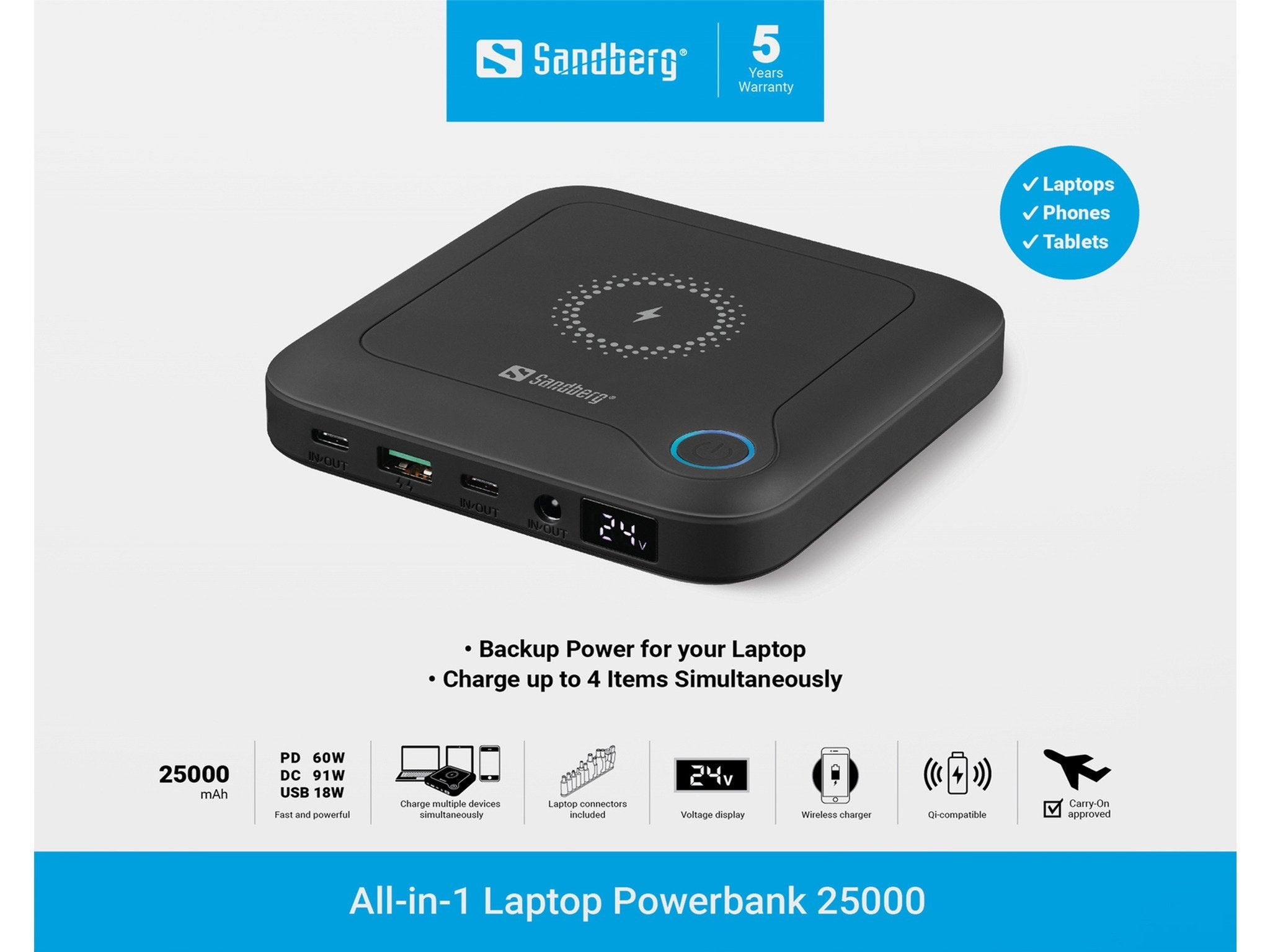 All-In1 Laptop Powerbank 25000