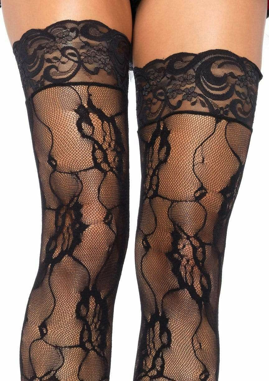 Leg Avenue - Medias De Encaje Romantico Floral