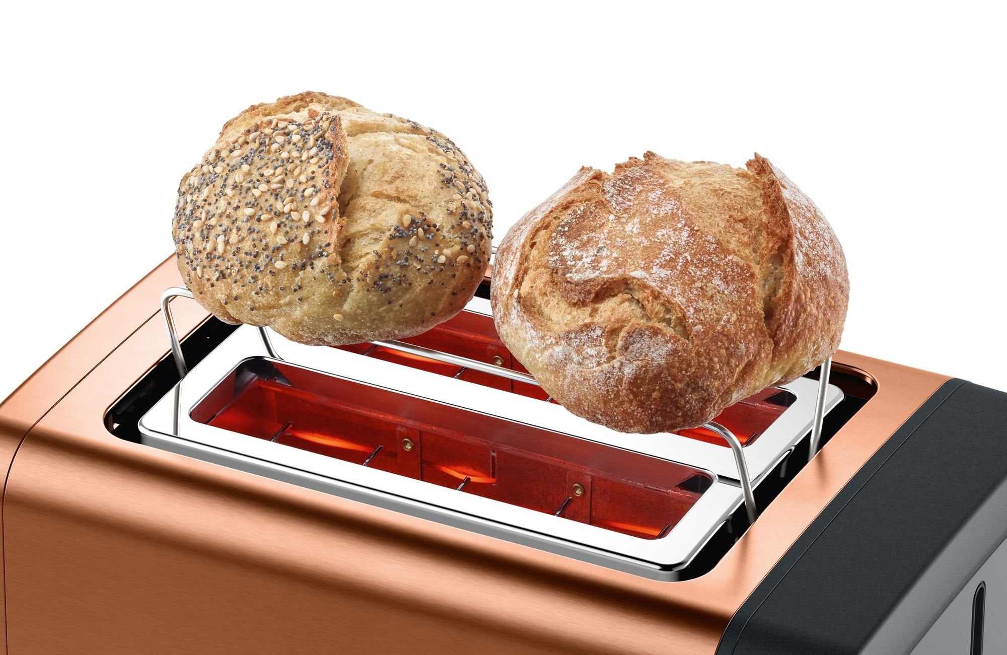 Tostadora Bosch Tat4p429 Designline, 970 W, 2 Ranuras, Color Cobre