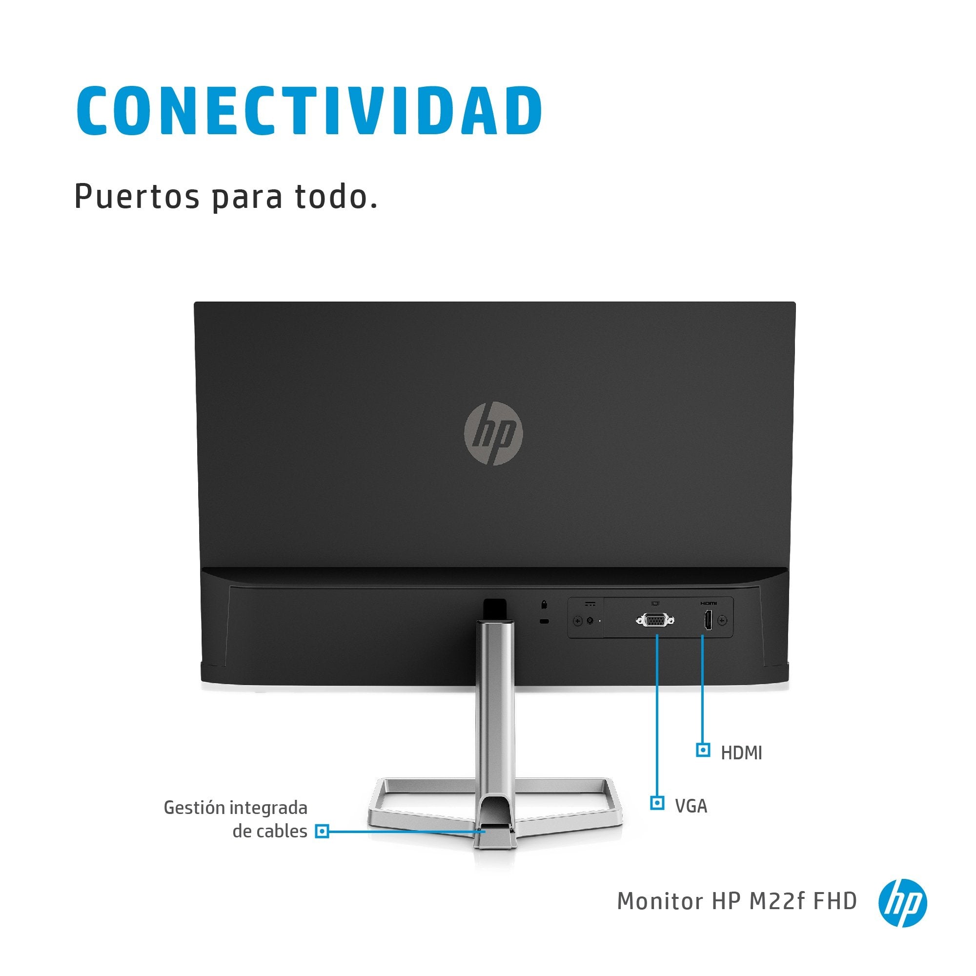 Monitor Hp M22f 21.5" Fhd 5ms Vga Hdmi 1920x1080 Cable Hdmi Incluido