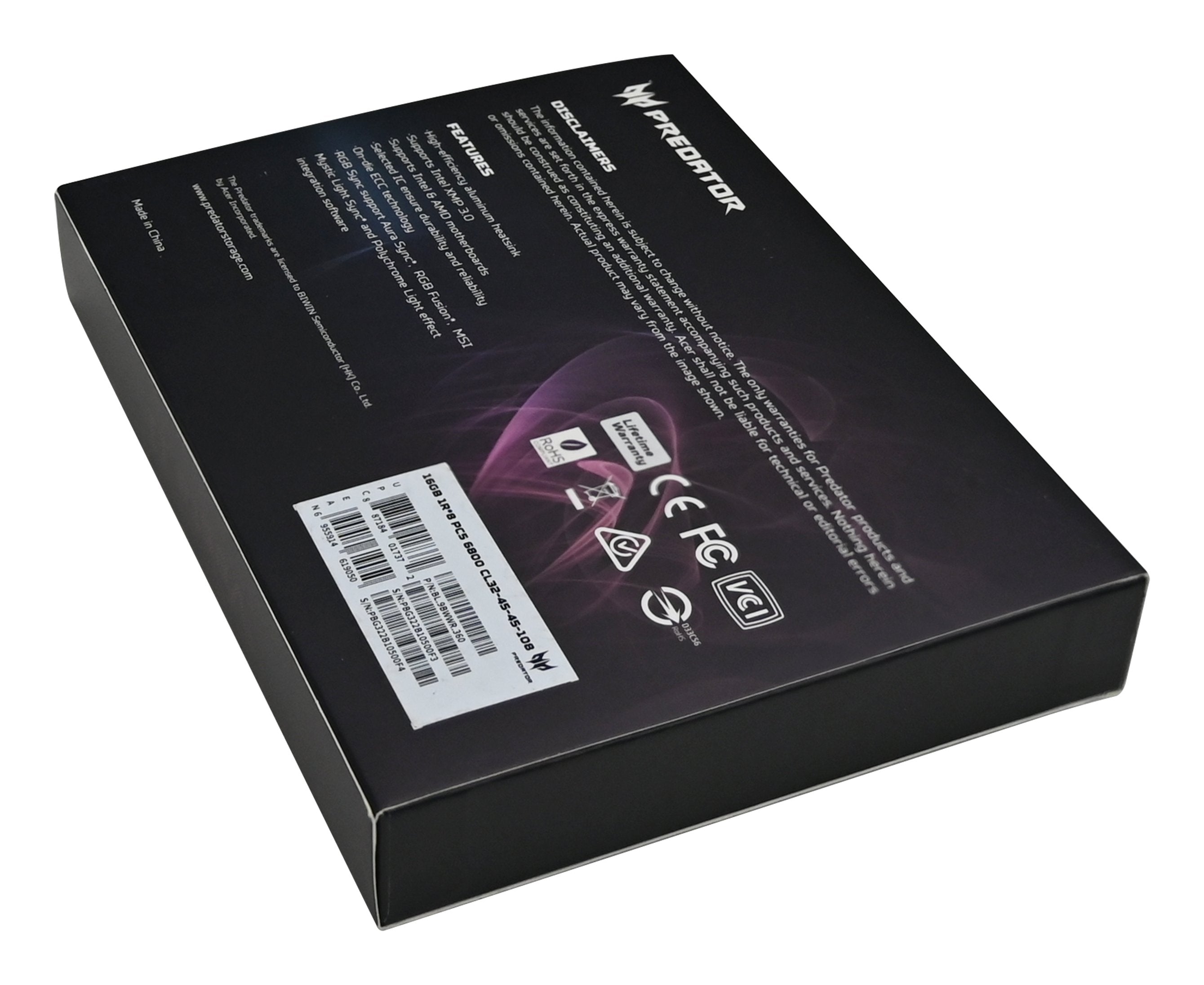 EAN 6955914619791 - Predator VESTA2-32GB-6000-1R8-V9 módulo de memoria 2 x 16 GB DDR5 6000 MT/s 288-pin DIMM imagen 8