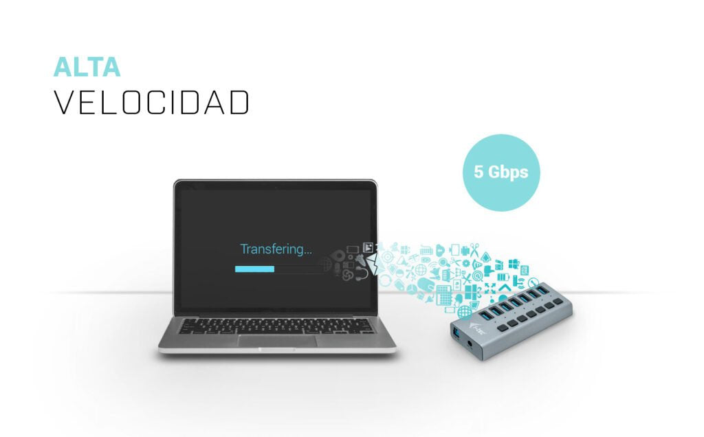 EAN 8595611702938 - i-tec U3CHARGEHUB7 cargador de dispositivo móvil Universal Gris Corriente alterna Carga rápida Interior imagen 8