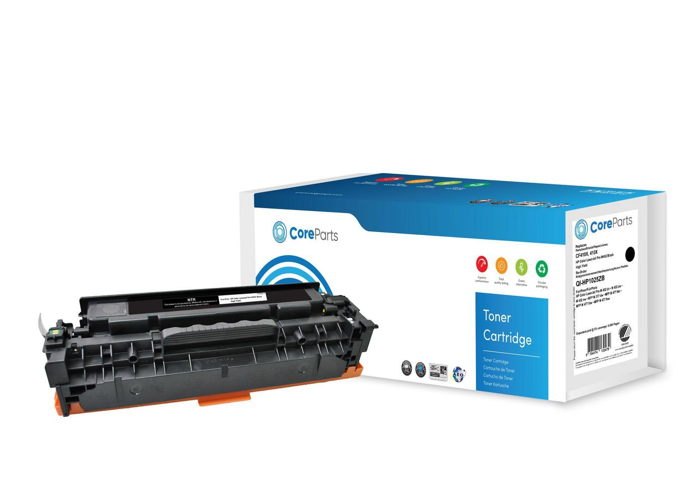 EAN 5704174132479 - CoreParts QI-HP1025ZB cartucho de tóner 1 pieza(s) Compatible Negro imagen 1