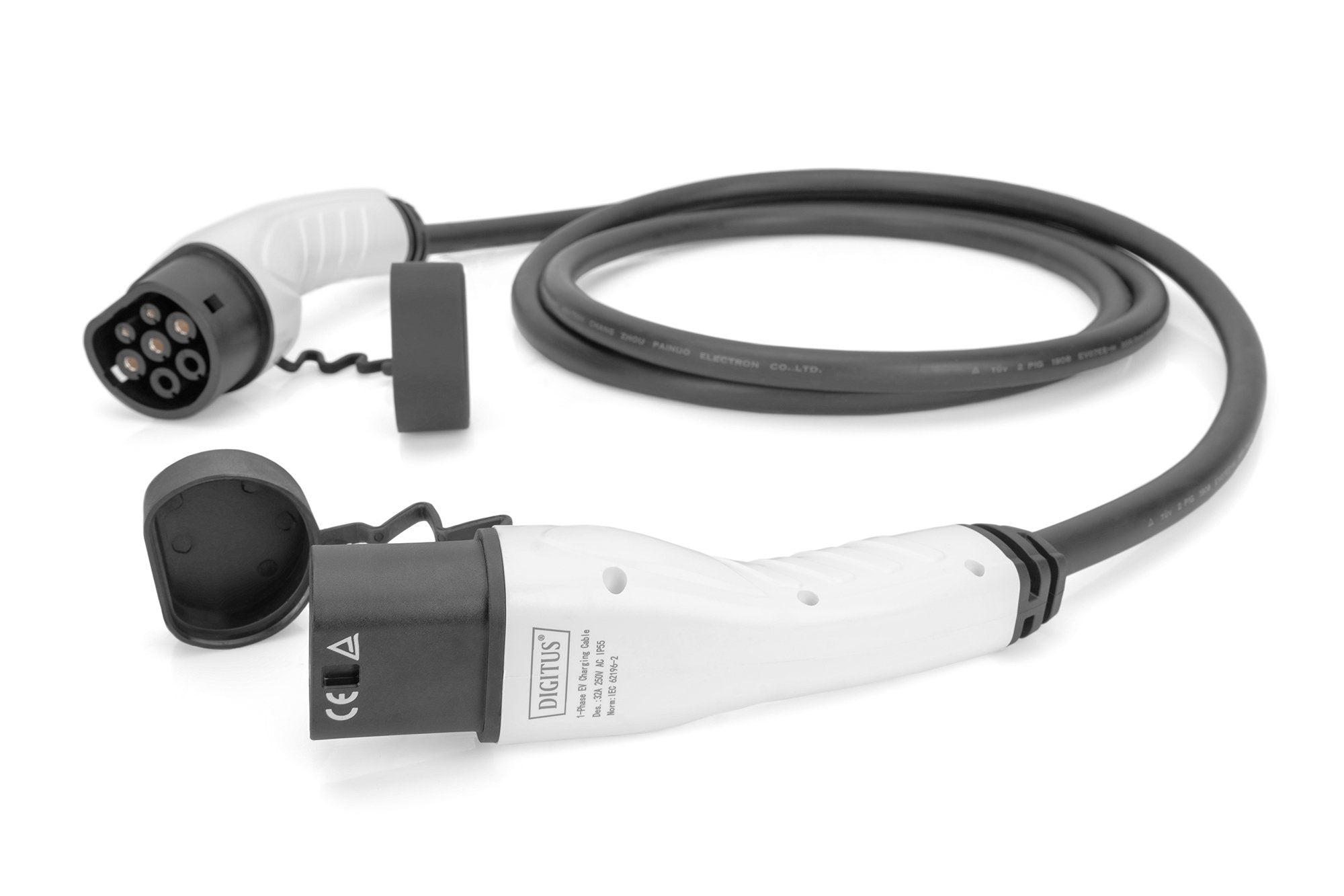 Cable Digitus E-Car Typ 2 7,4kw 32a 7,5m Black/Gr. 1-Phasig