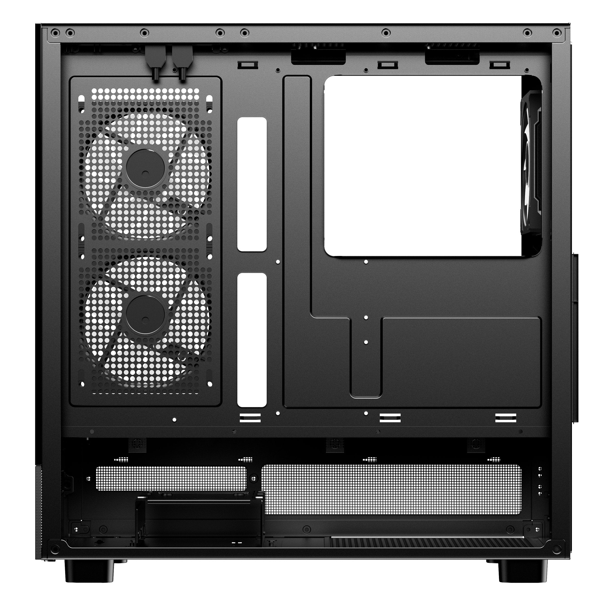 Caja Pc Abysm Danube Sava H400 Prime Black Atx, Mini-Itx, Micro Atx - Lateral Y Frontal Cristal Templado - 3.5" Y