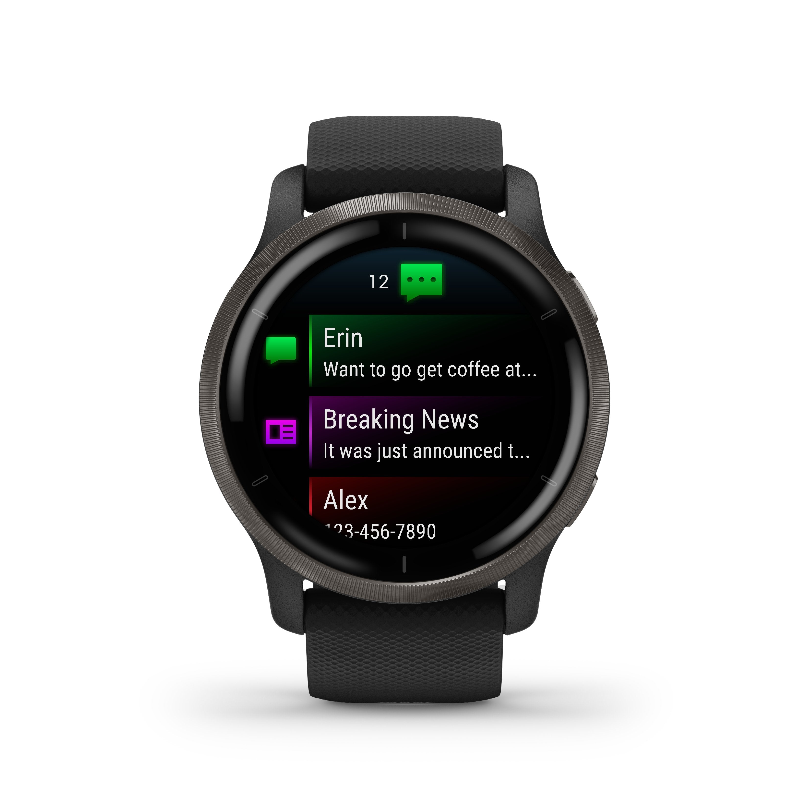 Garmin Venu 2 Negro/Pizarra Smartwatch Multideporte Wifi Gps Integrado Frecuencia Actividad Sueño 45 Mm