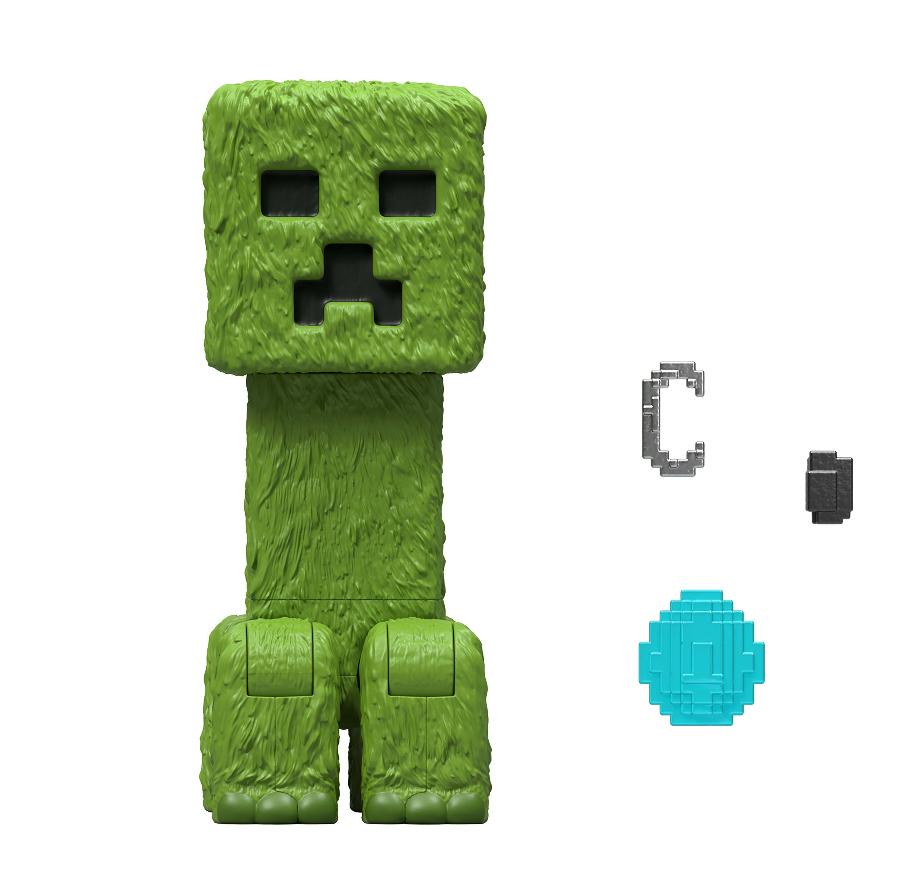 Mattel Minecraft Movie Creeper Action Figura Y Accesorios, Figura De Figura Conjunto De Figura De 10 Cm Jfr58