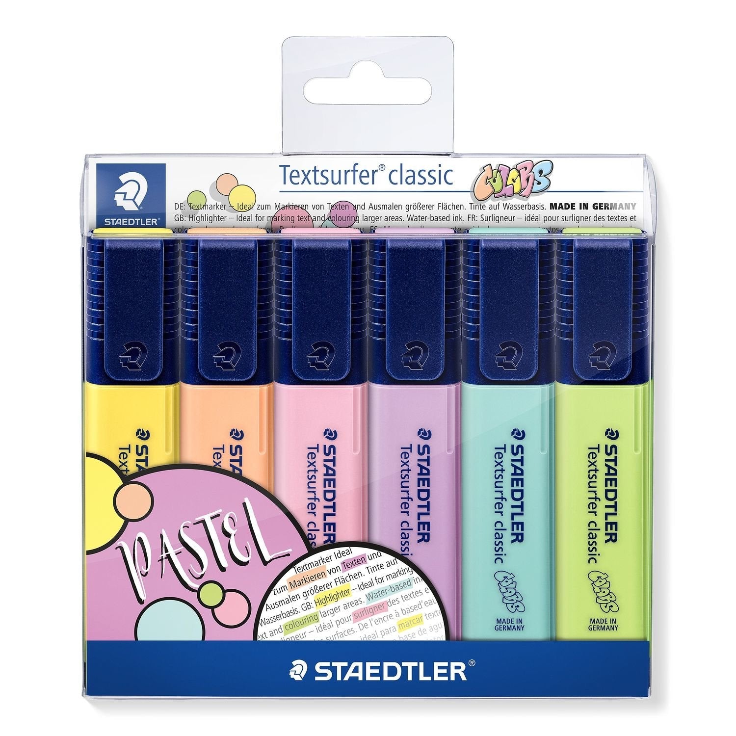 Paquete 6 Marcadores Fluorescentes Staedtler Textsurfer Classic Pastel&Vintage Colores Surtidos