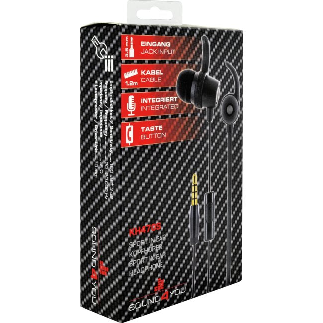 Schwaiger Kh470s Auriculares Dentro De Oído Negro