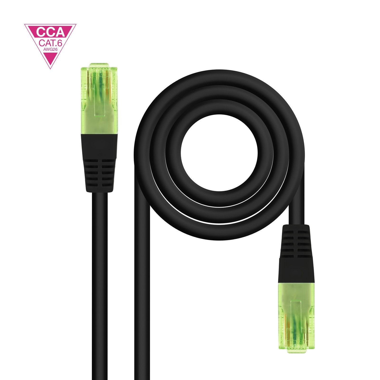 EAN 8433281016156 - Nanocable 10.20.1400-BK cable de red 0,5 m Cat6 U/UTP (UTP) imagen 2