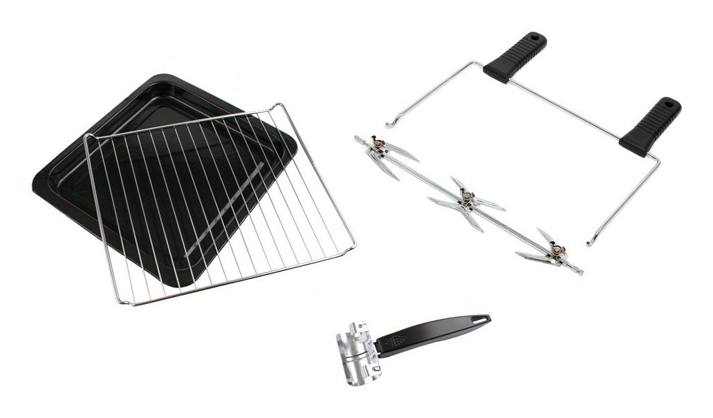 Horno Rommelsbacher Bg 1805/E Tostador Acero Inoxidable Parrilla, Mini Horno Acero Fino/Negro, Acero Inoxidable, Giratorio, 1800 W, 515 Mm, 415 Mm, 360 Mm