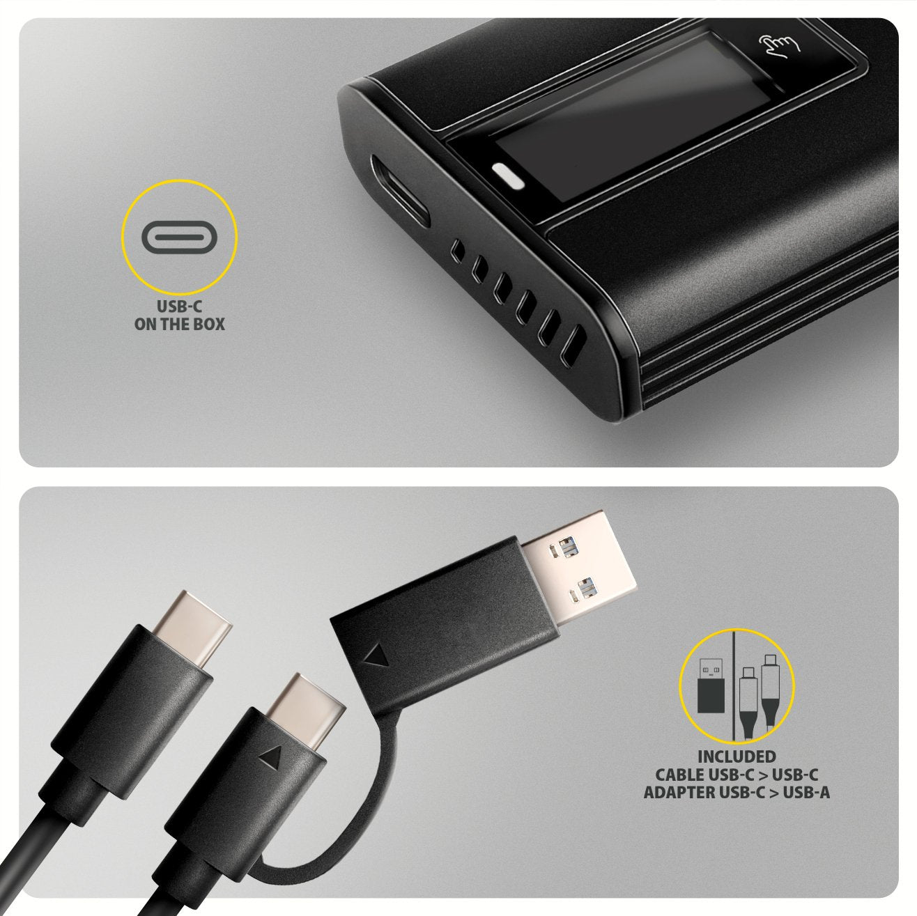 Eem2-Sd2b Obudowa Zewnetrzna Aluminiowa Bezsrubowa Usb-A/C 3.2 Gen2 M.2 Nvme/Sata Wyswietlacz Led, Czarny
