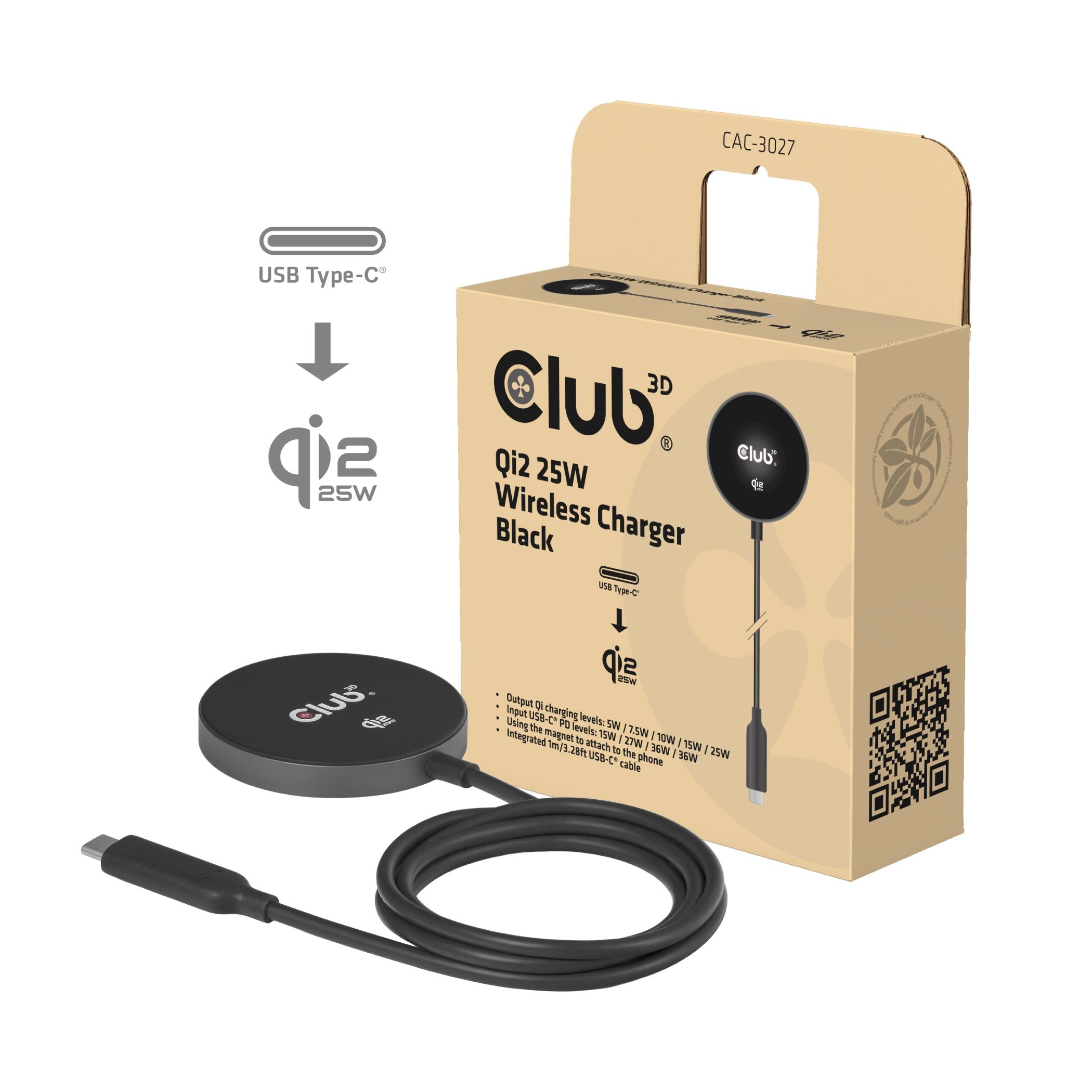 EAN 8719214473709 - CLUB3D CAC-3027 cargador de dispositivo móvil Teléfono móvil, Smartphone, Reloj inteligente, Tableta, Tel imagen 4