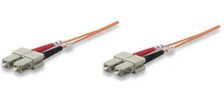 Cable Intellinet 1m Sc/Sc De Fibra Optica Om1 Naranja