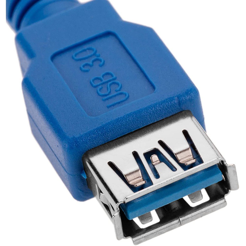 Techly 3.0m Usb 3.0 A M/F Cable Usb 3 M 3.2 Gen 1 (3.1 Gen 1) Usb A Azul