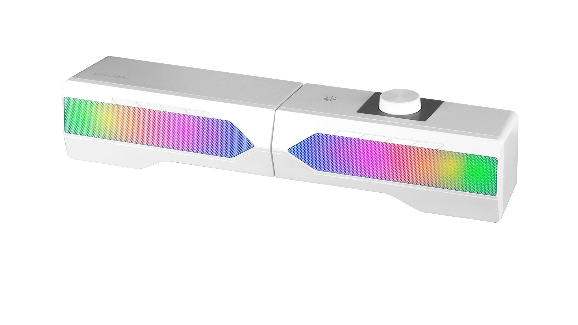 Altavoces Barra De Sonido Con Bluetooth Mars Gaming Msduo 15w 2.0 Blancos