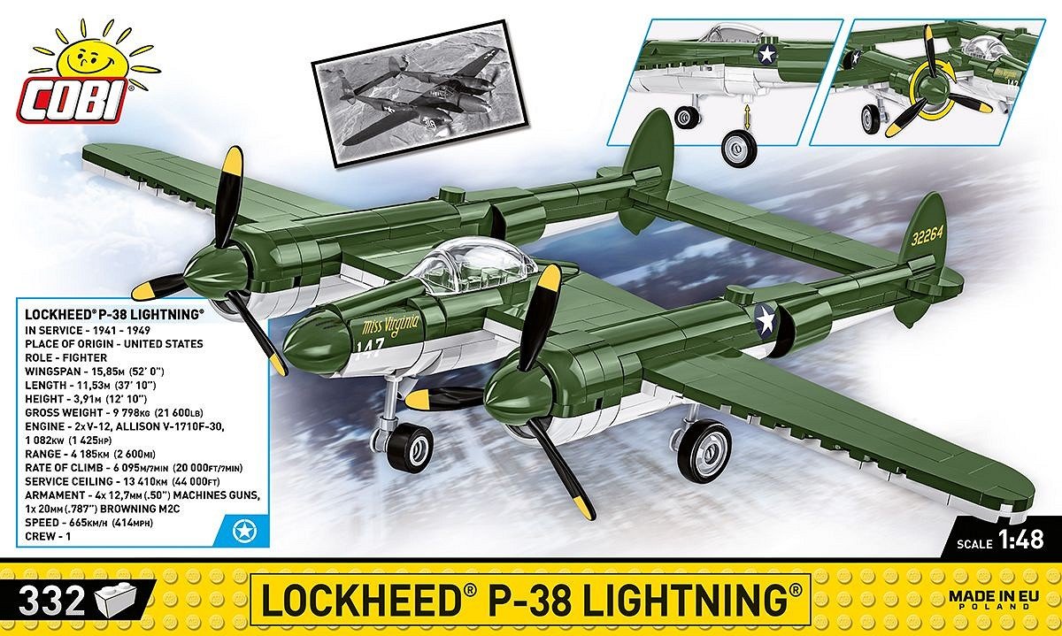 Cobi Lockheed P-38 Lightning, Juguetes De Diseño Cobi-5882
