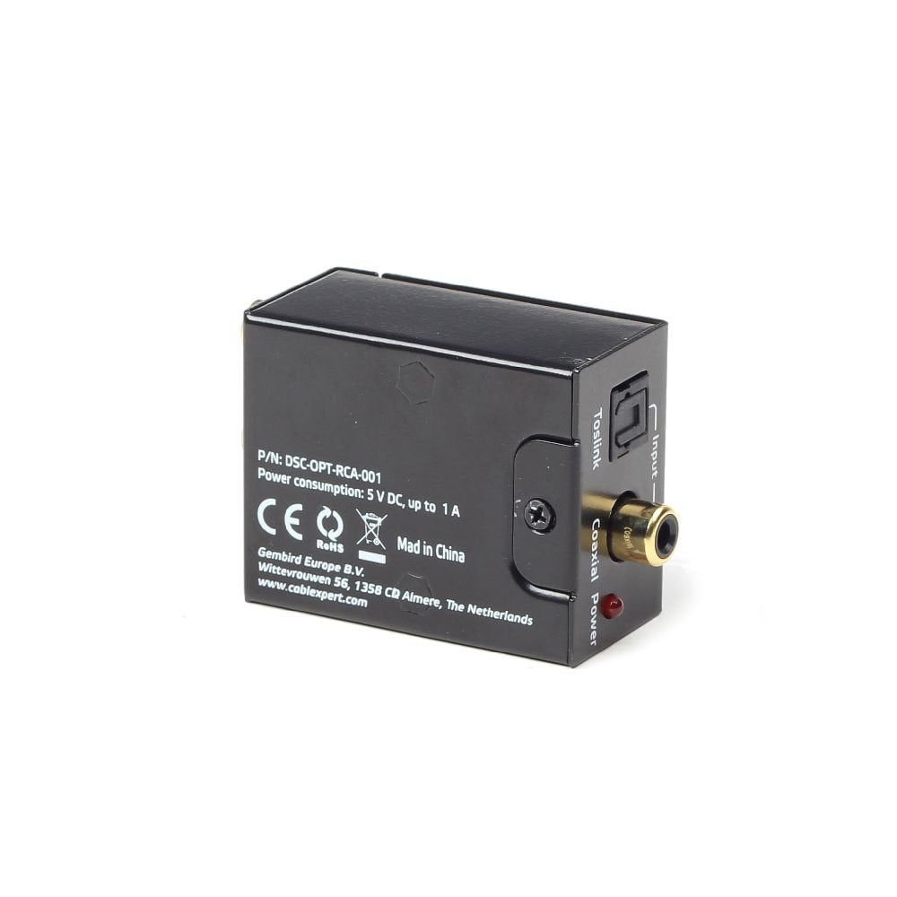EAN 8716309082570 - Gembird DSC-OPT-RCA-001 convertidor de audio Negroimagen 5)