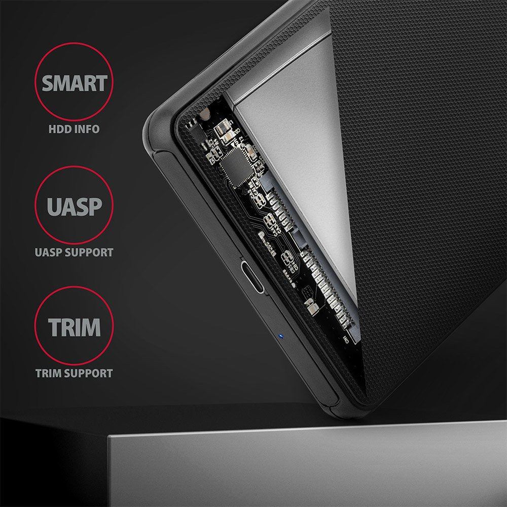 EAN 8595247905833 - Axagon EE25-SLC caja para disco duro externo Carcasa de disco duro/SSD Negro 2.5" imagen 4