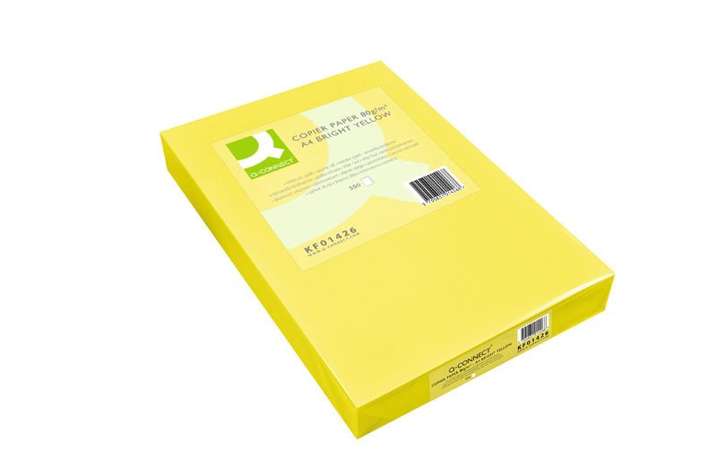 Q-Connect Kf18010 Papel Para Impresora De Inyección De Tinta A3 (297x420 Mm) Amarillo