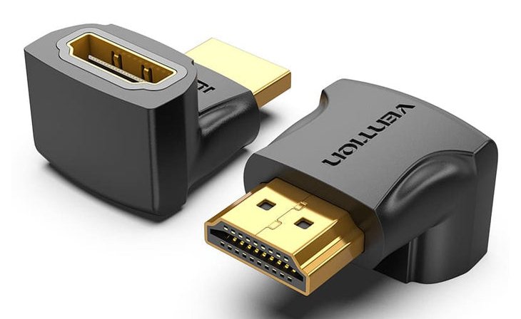 Adaptador Hdmi 4k 270 Vention Ainb0 Hdmi Macho Hdmi Hembra Pack 2 Uds