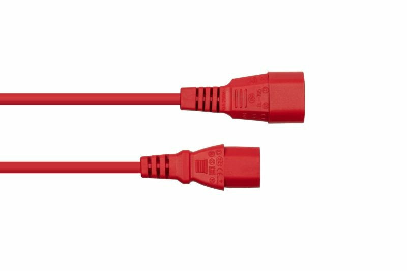 Cablemeimer Kaltgeräteverlängerung C14 An C14 Rojo0,5m