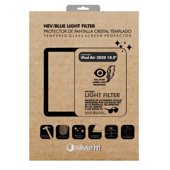 Protector De Pantalla Silver Ht Para Apple Ipad Air 2020 10.9pulgadas Cristal Templado