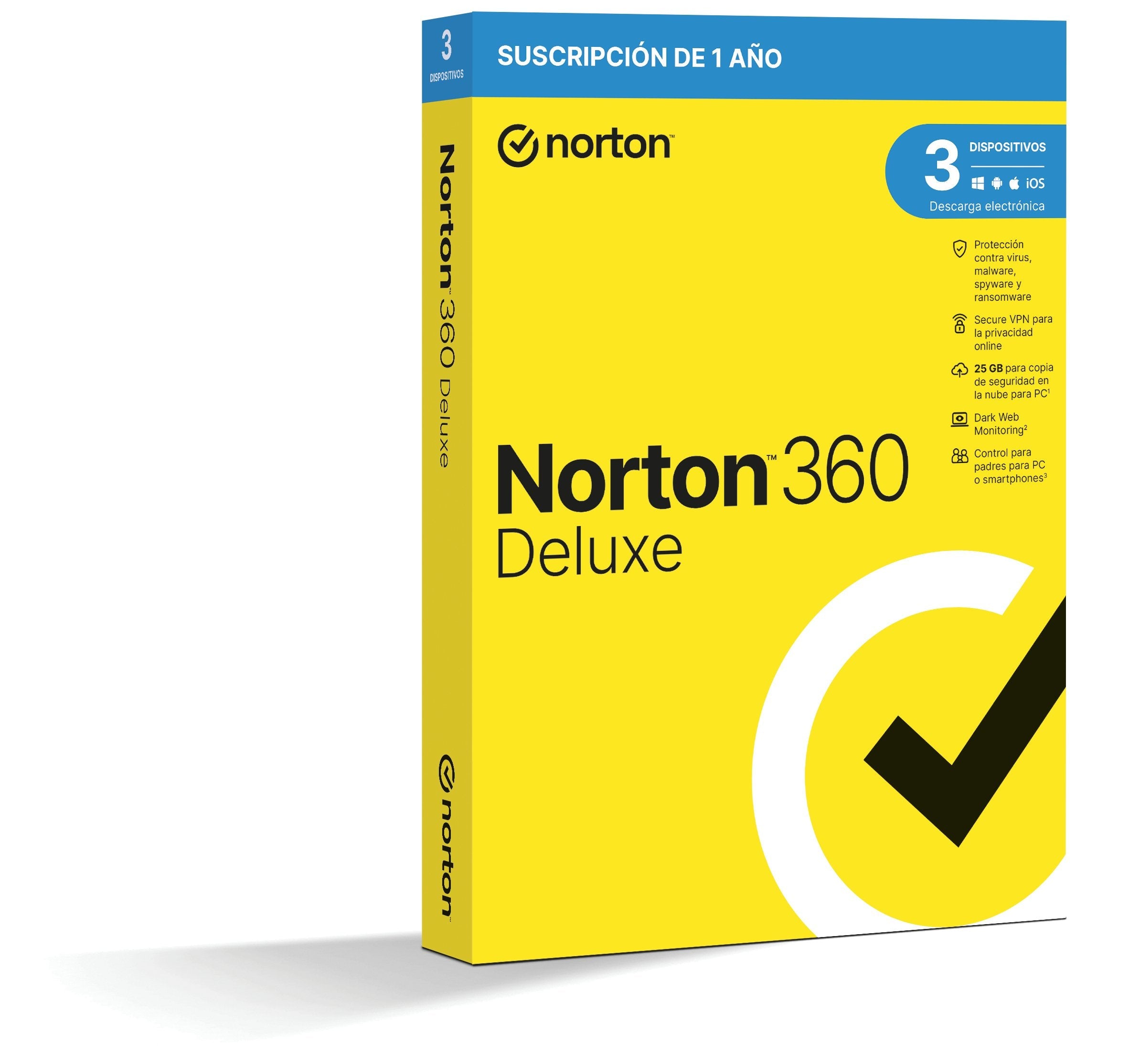 Norton 360 Deluxe 25gb Es 1 User 3 Device 12mo Exclusivo:3069 Attach