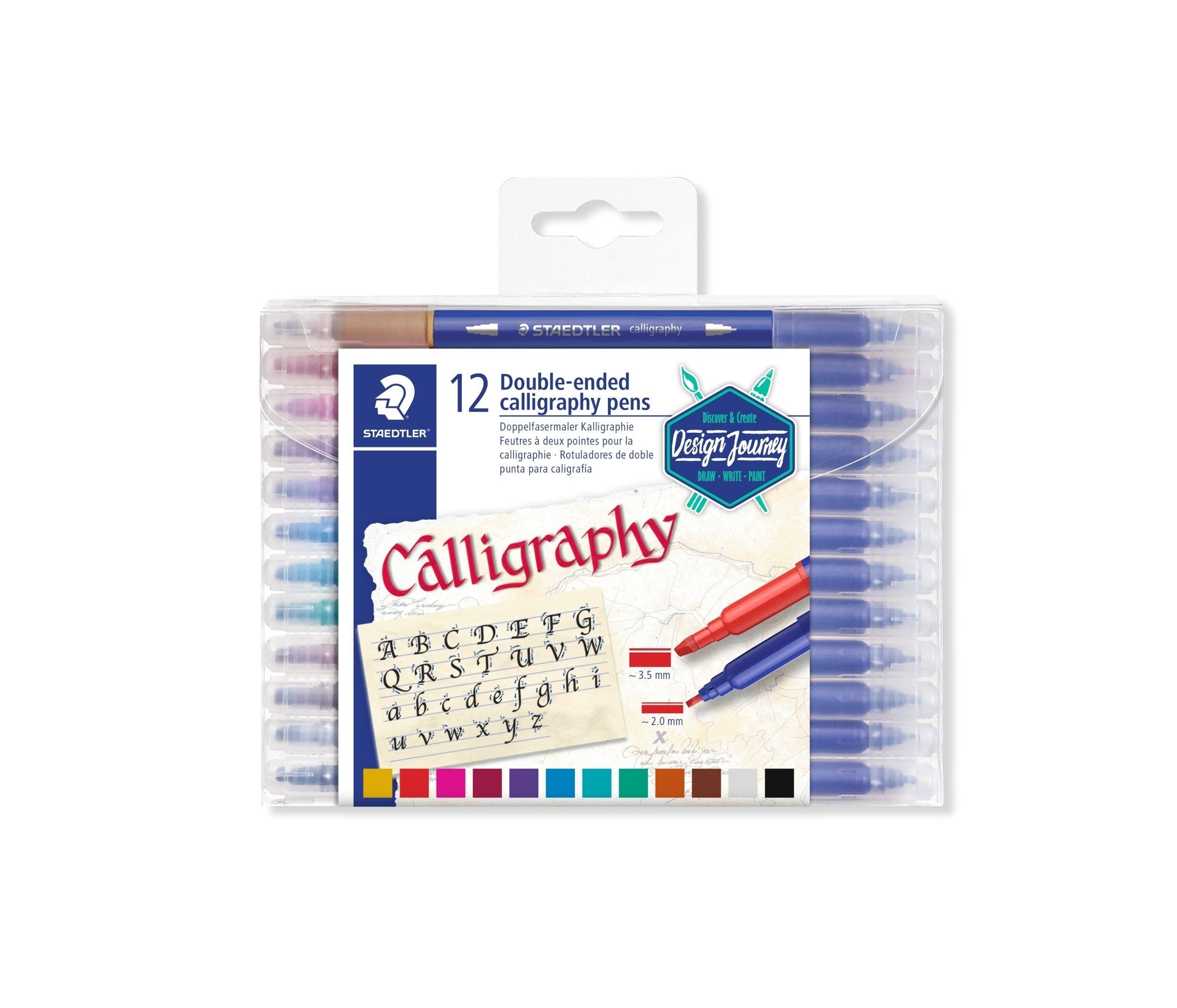 Rotulador De Fibra Staedtler D. Punta Caligrafía 12st