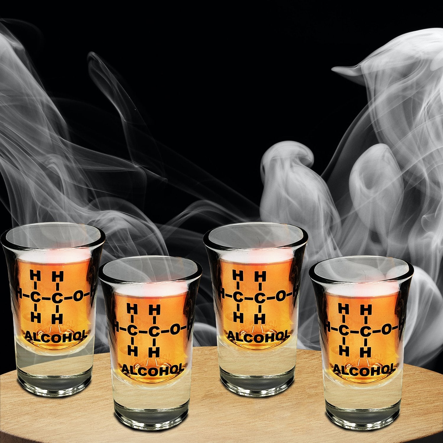 Mad Monkey - Vasos De Chupito Con Alkohol-Formel (4er Set)