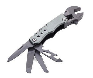Alicate Troika Tol44/Gy Multiherramienta Para Bolsillo 12 Herramientas Gris