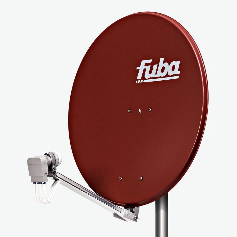 Fuba Dal 800 R Satellitenantenne Rojo84x74cm Aluminio - Sat-Antena