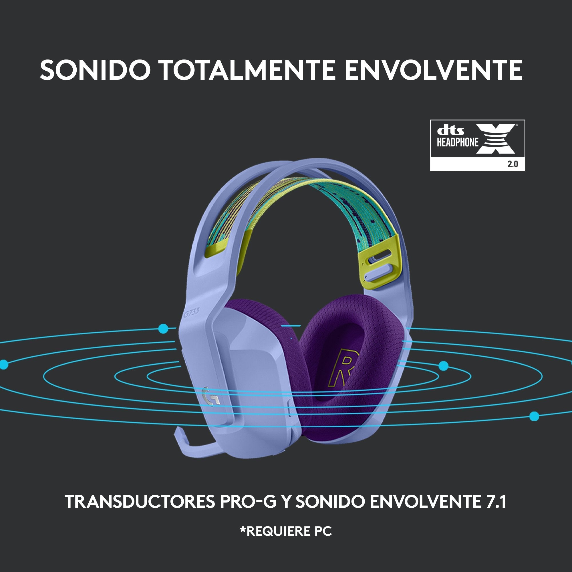 EAN 5099206089549 - Logitech G 981-000890 auricular y casco Auriculares Inalámbrico Diadema Juego Lila imagen 16